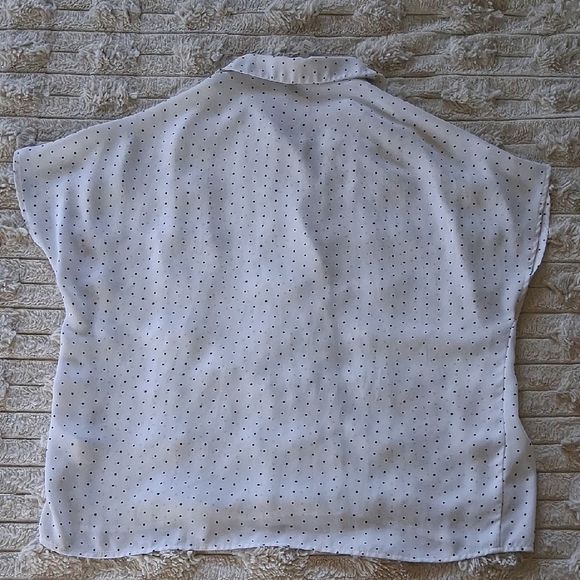 DNA Couture White Short Sleeve Button Down Shirt - Picture 6 of 6